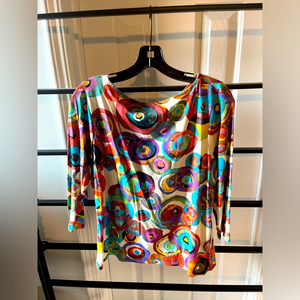 Peck&Peck Women's Vibrant Multi Abstract Pattern Print